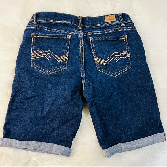 Jordache Bermuda Stretchy Blue Jean Shorts Girls 12 - Picture 3 of 3